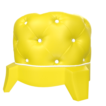 Ottoman chair isolated on transparent png