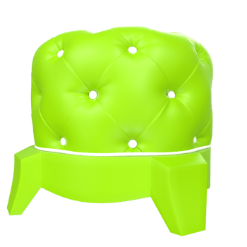 Ottoman chair isolated on transparent png