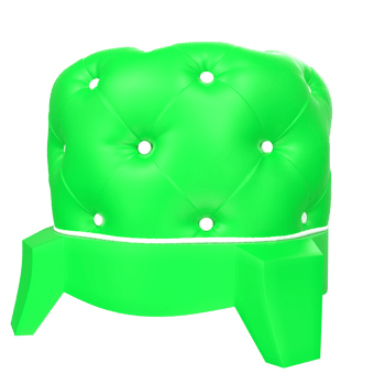 Ottoman chair isolated on transparent png