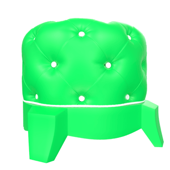 Ottoman chair isolated on transparent png