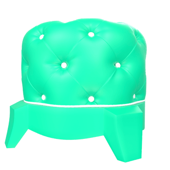 Ottoman chair isolated on transparent png