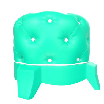 Ottoman chair isolated on transparent png
