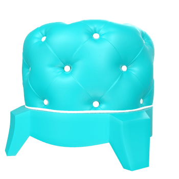 Ottoman chair isolated on transparent png