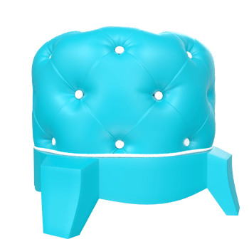 Ottoman chair isolated on transparent png