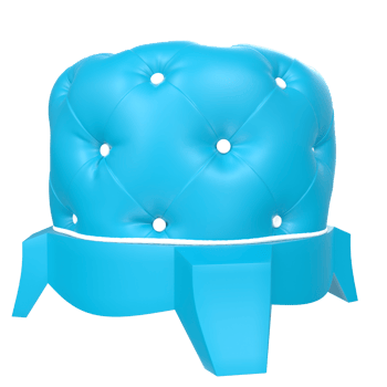 Ottoman chair isolated on transparent png