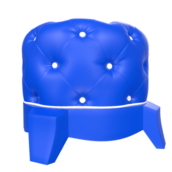 Ottoman chair isolated on transparent png