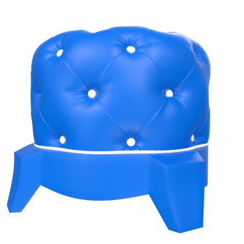 Ottoman chair isolated on transparent png