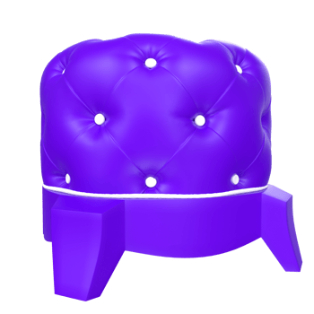 Ottoman chair isolated on transparent png