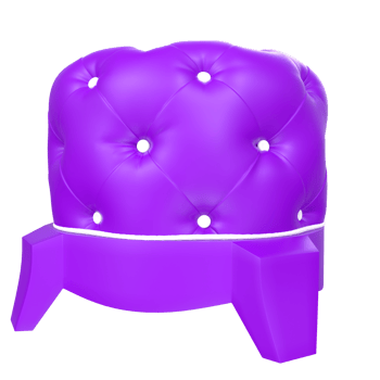 Ottoman chair isolated on transparent png