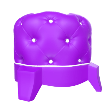Ottoman chair isolated on transparent png