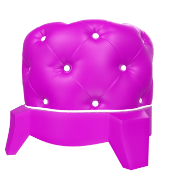Ottoman chair isolated on transparent png