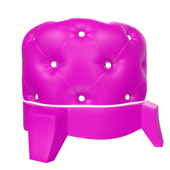 Ottoman chair isolated on transparent png