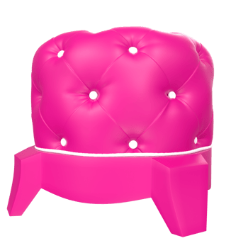 Ottoman chair isolated on transparent png