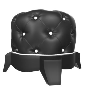 Ottoman chair isolated on transparent png