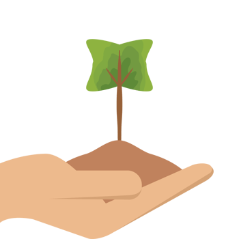 One Hand Holding Tree Plant Life Green Nature png
