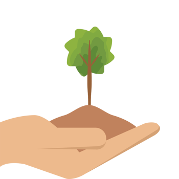 One Hand Holding Tree Plant Life Green Nature png