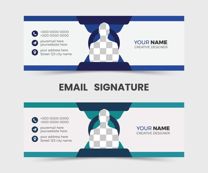 Modern Email Signature Design Template vector