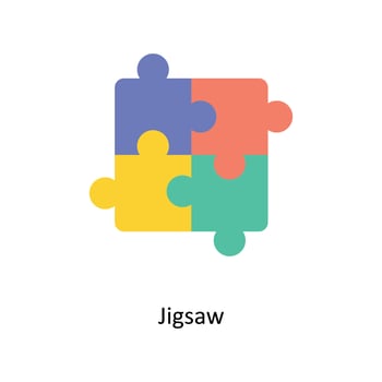 Jigsaw vector Flat Icons. Simple stock illustration stock illustration