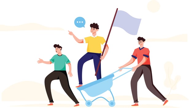 Trendy Leadership Concepts vector