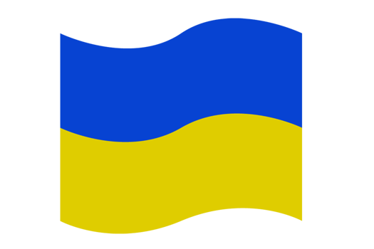 National Ukrainian flag. PNG isolated illustration. The color of the original PNG