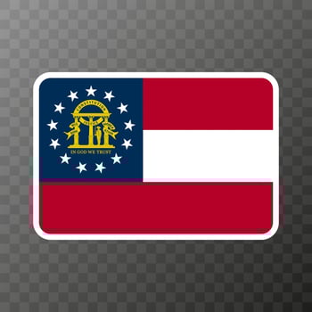 Georgia state flag. Vector illustration.