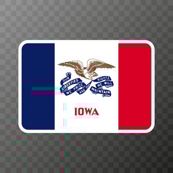 Iowa state flag. Vector illustration.