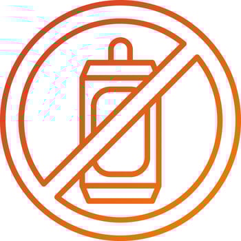 No Liquid Calories Icon Style vector