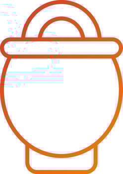 Crucible And Cover Icon Style vector