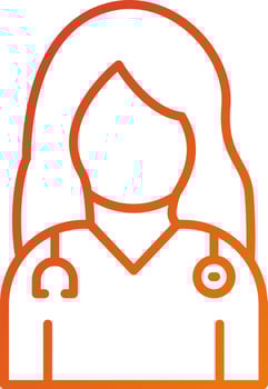 Medical Doctor Female Icon Style vector