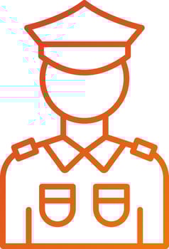 Policeman Icon Style vector