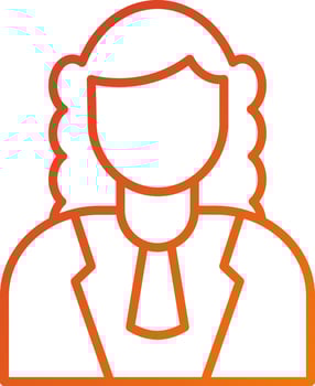 Judge Female Icon Style vector