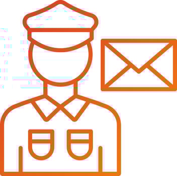 Postman Icon Style vector