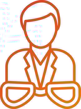 Optician Male Icon Style vector