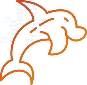 Dolphin Icon Style vector