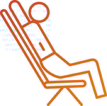 Leaned Back Icon Style vector