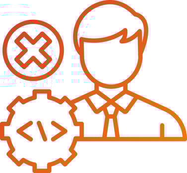 No Programming Experience Icon Style vector