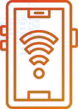 Network Wifi Icon Style vector