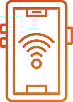 Signal Wifi 4 Bar Icon Style vector