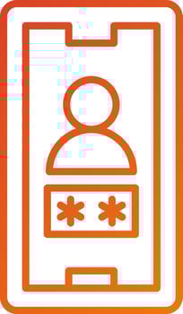 Mobile Password Icon Style vector