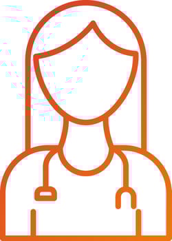 Female Doctor Icon Style vector
