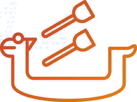 Dragon Boat Racing Icon Style vector