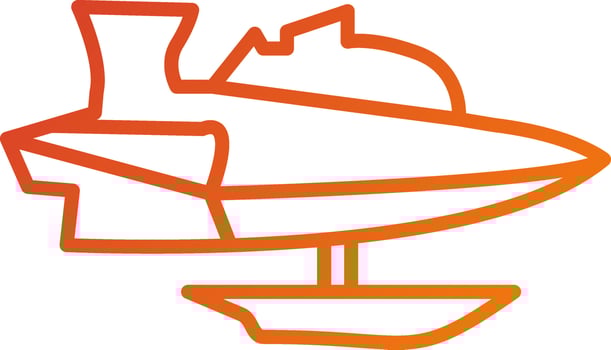 Hydroplane Racing Icon Style vector
