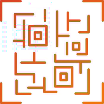 Qr Code Icon Style vector