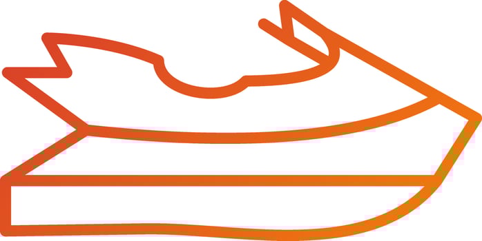 Jet Skiing Icon Style vector