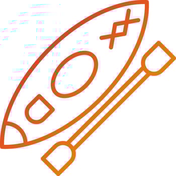 Canoeing Icon Style vector