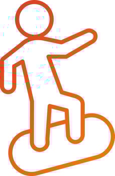 Surfing Icon Style vector