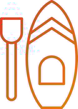 Paddleboarding Icon Style vector