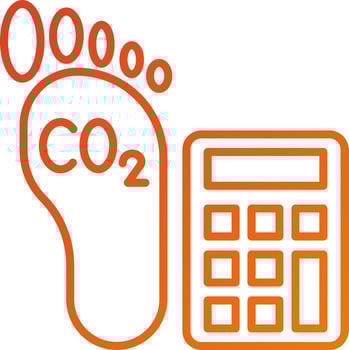 Carbon Footprint Calculator Icon Style vector