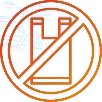 No Plastic Icon Style vector