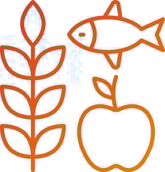 Locally Sourced Food Icon Style vector